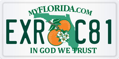 FL license plate EXRC81