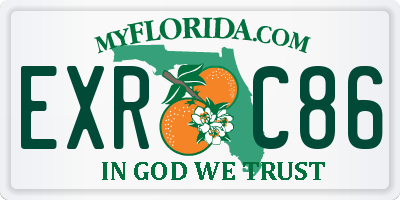 FL license plate EXRC86