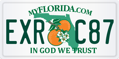 FL license plate EXRC87