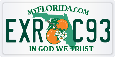 FL license plate EXRC93