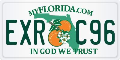 FL license plate EXRC96