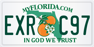 FL license plate EXRC97