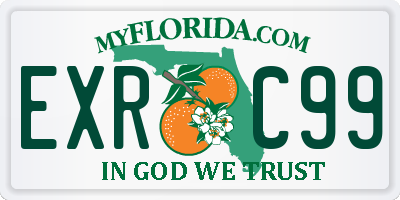 FL license plate EXRC99