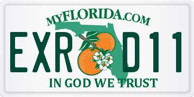 FL license plate EXRD11