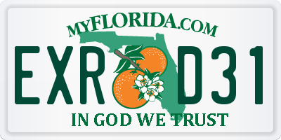 FL license plate EXRD31