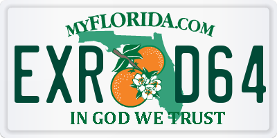 FL license plate EXRD64