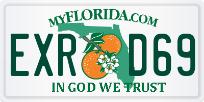 FL license plate EXRD69