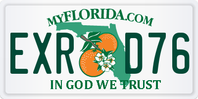 FL license plate EXRD76