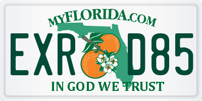 FL license plate EXRD85