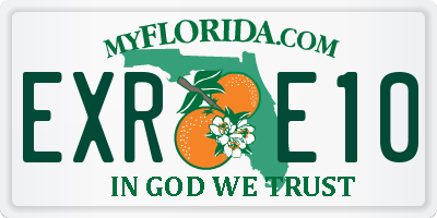 FL license plate EXRE10
