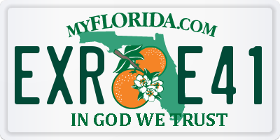 FL license plate EXRE41