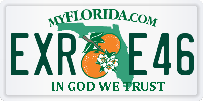 FL license plate EXRE46
