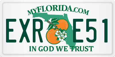 FL license plate EXRE51