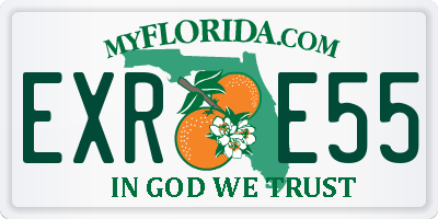 FL license plate EXRE55