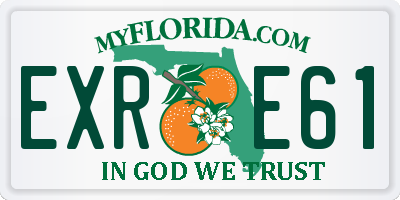 FL license plate EXRE61