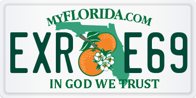 FL license plate EXRE69
