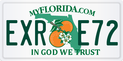 FL license plate EXRE72