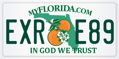 FL license plate EXRE89