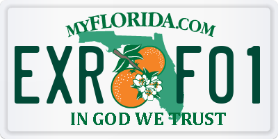 FL license plate EXRF01