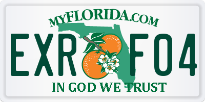 FL license plate EXRF04