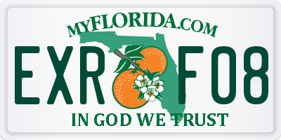 FL license plate EXRF08
