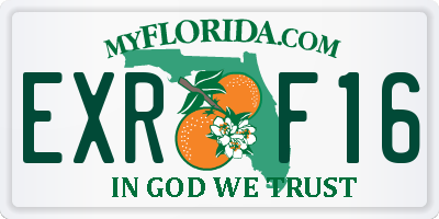 FL license plate EXRF16