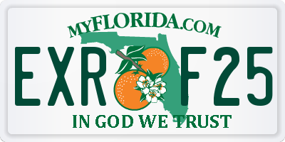FL license plate EXRF25