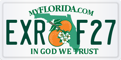 FL license plate EXRF27