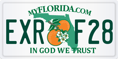 FL license plate EXRF28