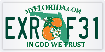 FL license plate EXRF31