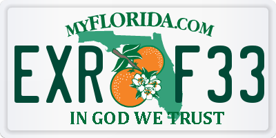 FL license plate EXRF33
