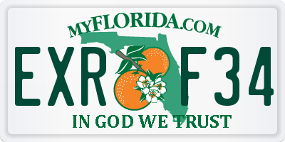 FL license plate EXRF34