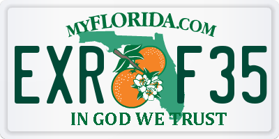 FL license plate EXRF35