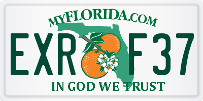 FL license plate EXRF37