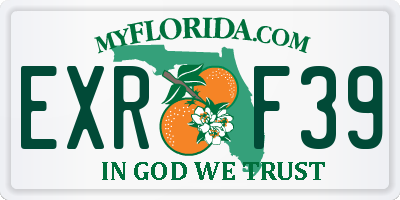 FL license plate EXRF39