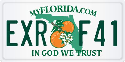 FL license plate EXRF41