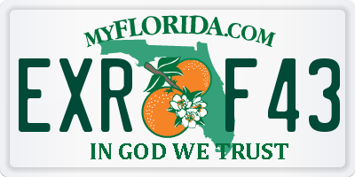 FL license plate EXRF43