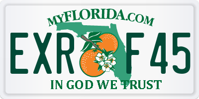 FL license plate EXRF45