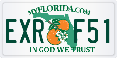 FL license plate EXRF51