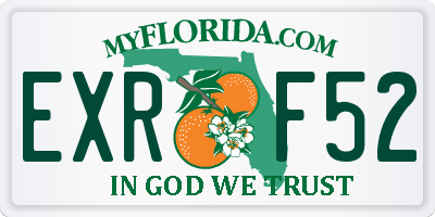 FL license plate EXRF52