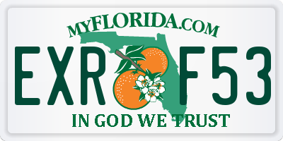 FL license plate EXRF53