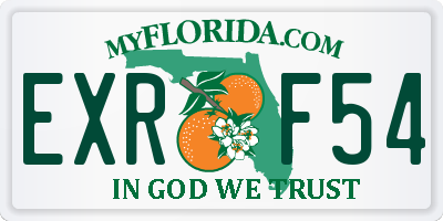 FL license plate EXRF54