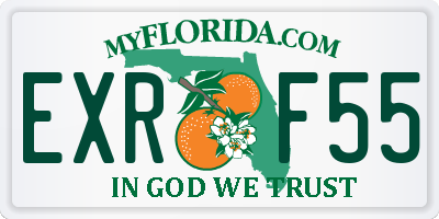 FL license plate EXRF55