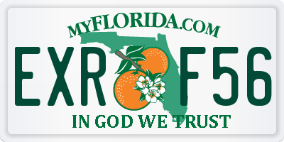 FL license plate EXRF56
