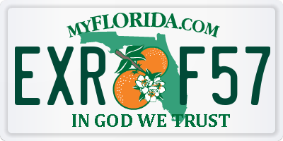 FL license plate EXRF57