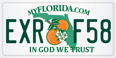 FL license plate EXRF58