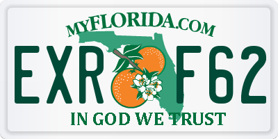 FL license plate EXRF62