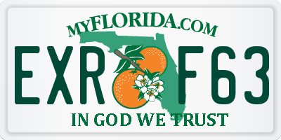 FL license plate EXRF63