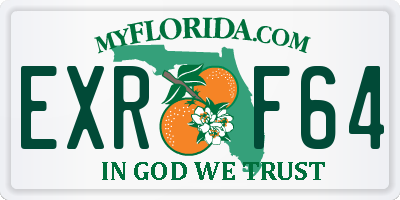 FL license plate EXRF64