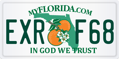 FL license plate EXRF68
